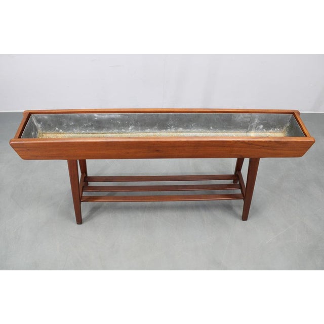Mid-Century Danish Wooden Planter Box with Teak Base, 1960s For Sale - Image 3 of 10