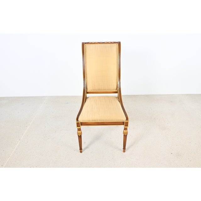 Karges Furniture Louis XVI Style Dining Chairs With Gilt Accents, Set of 6 For Sale - Image 9 of 14
