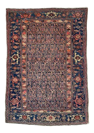 1930s Boteh Village Mother-Daughter Rug, 4.4 x 6.3