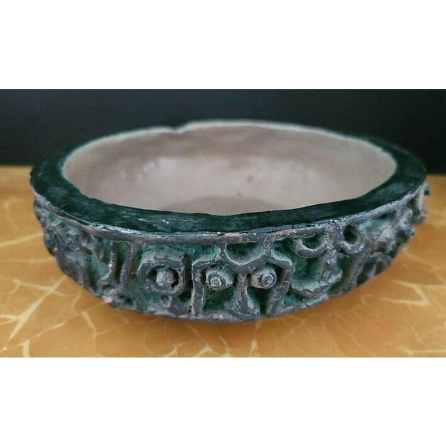 Ceramic 1958 Signed Collectible Hollywood Celebrity Frank Fay Tahitian Art Pottery Bowl Sculpture For Sale - Image 7 of 11