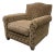Custom Design Cut Mohair + Suede Lounge Chair + Nailhead Trim For Sale