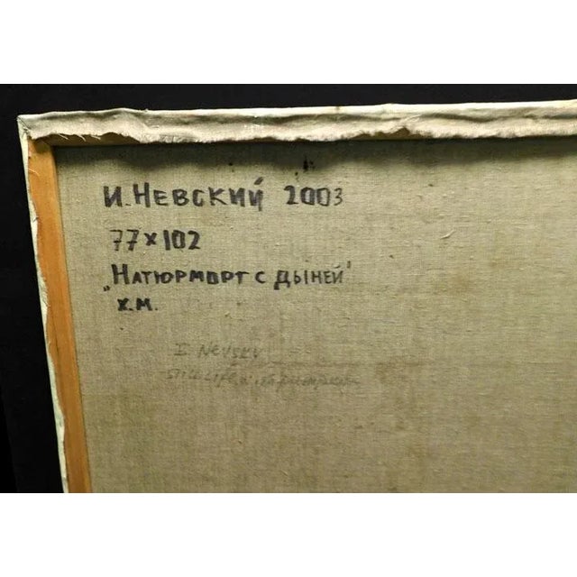 Impressionist "Still Life With Pumpkins" Igor Nevsky Original Expressionist Oil Painting on Canvas For Sale - Image 3 of 5