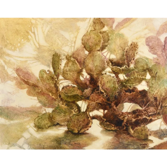 Signed and dated 1968. Full measurements: Height: 27" Width: 33" Depth: 1.5" Site measurements: Height: 21.5" Width:...