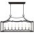 Chapman & Myers for Visual Comfort Signature Fancy Darlana Large Linear Pendant in Aged Iron For Sale