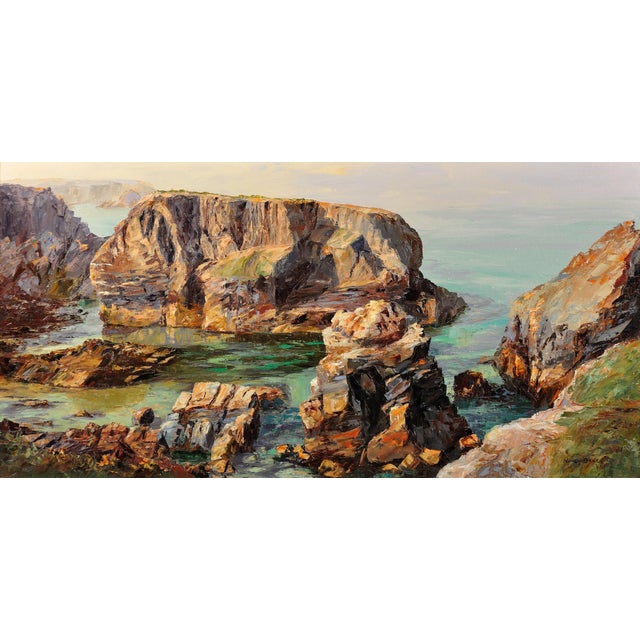 Nancy Bailey. English ( b.1913 - d.2012 ). Low Tide On The Minnows, Cornwall, 1972. Oil On Canvas. Signed Lower Right....