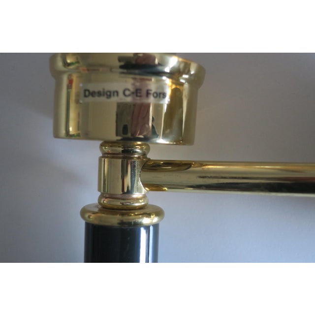 Gold Vintage Swedish Wall Lights in Brass and Glass by C. E. Fors for Ewa Värnamo, Set of 2 For Sale - Image 8 of 10