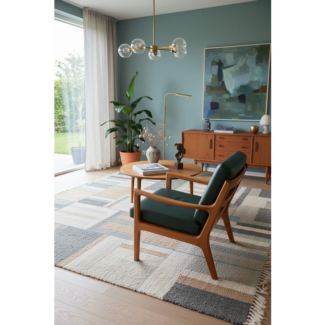 Model 169 Senator Lounge Chair in Teak and Green Leather by Ole Wanscher for Poul Jeppesens Møbelfabrik, 1960s For Sale - Image 11 of 18