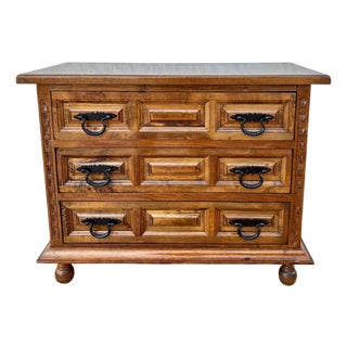 Vintage Chest of Drawers in Walnut, 1940s For Sale