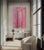 "Good Night Kiss" Salvaged Materials Wall Sculpture Color Field Painting in Shades of Nantucket Red For Sale In Austin - Image 6 of 12