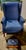 Blue 1980s Fireside Wingback Queen Anne Recliner For Sale - Image 8 of 11