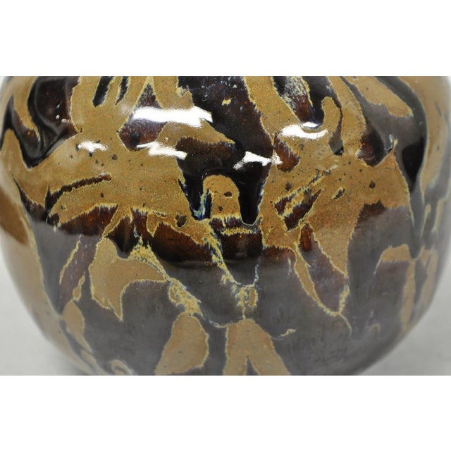 Vintage Alisa Liskin Claussen Studio Signed Ceramic Glazed Pottery Vessel Vase For Sale - Image 9 of 15