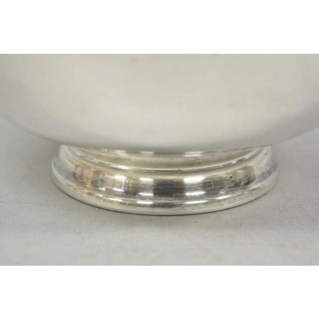 Mid 20th Century Vintage Mid Century Modern Reed & Barton 104 Silver Plated Red Enamel Bowl For Sale - Image 5 of 10