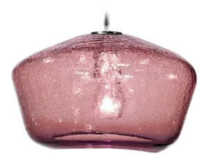 Galaxy Pendant Light from the Boa Lantern Collection in Rose Quartz