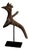 Traditional Indonesian Decorative Wooden Bird on a Base with Crest For Sale
