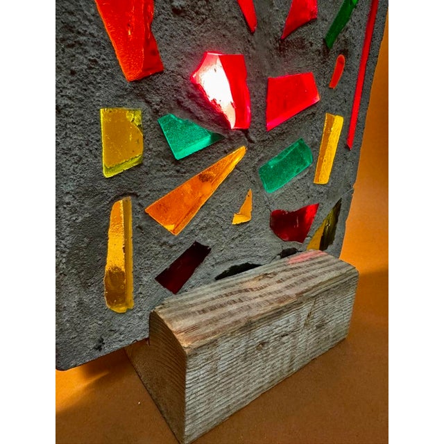 Sculpture Materials Concrete & Glass Table Lamp from Avoinet, 1970 For Sale - Image 7 of 12