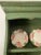 Wood Vintage French Country Green Painted Display Cabinet For Sale - Image 7 of 8