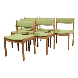 Mid Century Modern Vintage Teak Danish Dining Chairs X 6 For Sale