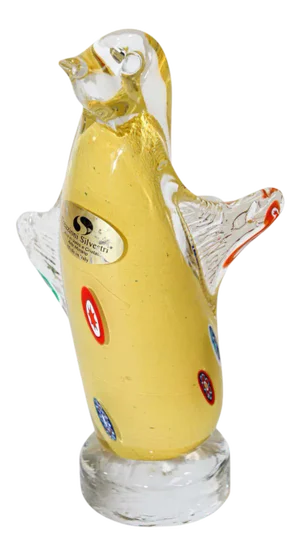 1960s Murano Hand Blown Art Glass Bird Figurine