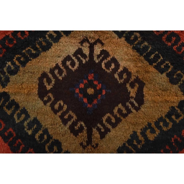 Baloch Rug 5' X 10'4'' Red Wool Vintage Hand-Knotted Oriental Carpet For Sale - Image 11 of 15