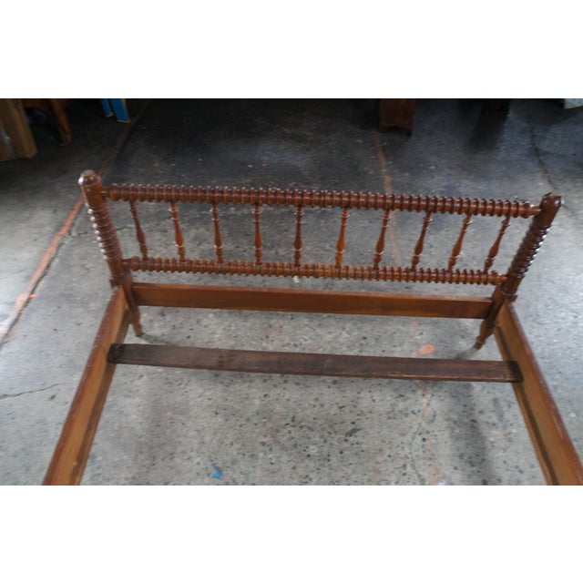 Vintage Pennsylvania House Jenny Lind Style Cherry Full Size Spindle Bed For Sale - Image 11 of 12