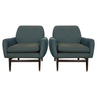 Set of Mid-Century Italian Wood Modern Armchairs, 1960s For Sale