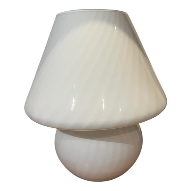 Spiral Mushroom Table Lamp in Murano Glass, 1970s For Sale