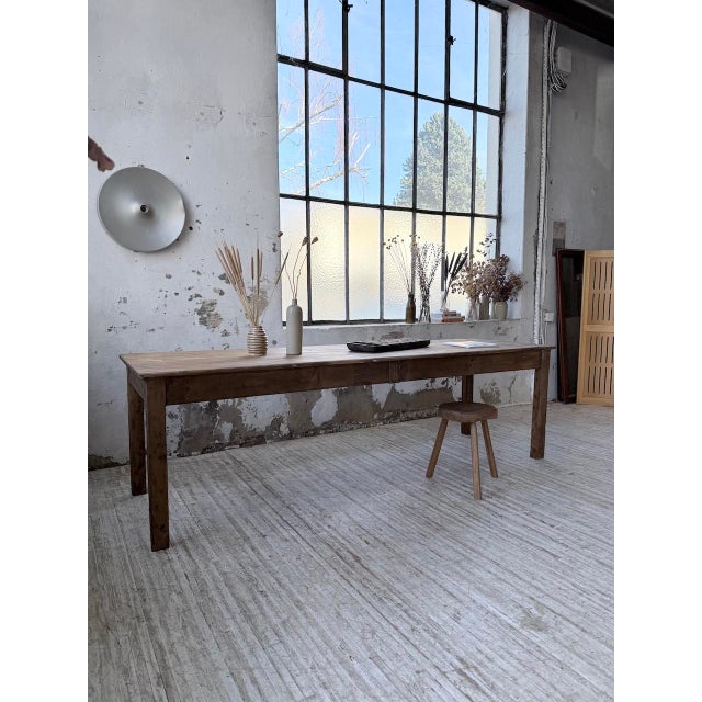 1950s Vintage Farmhouse Table in Pine, 1950s For Sale - Image 5 of 18