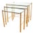 Mid Century Modern Brass and Glass Nesting Tables For Sale