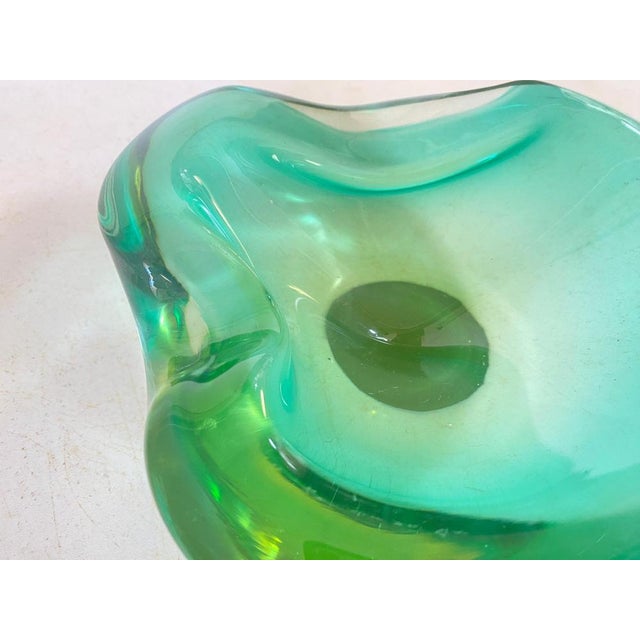Vide Poche or Ashtray in Green Murano Glass, Italy, 1970s For Sale - Image 13 of 18