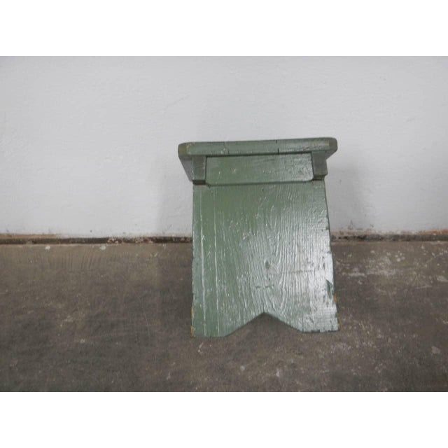 Vintage Fir Wood Stool, 1960s For Sale - Image 9 of 10