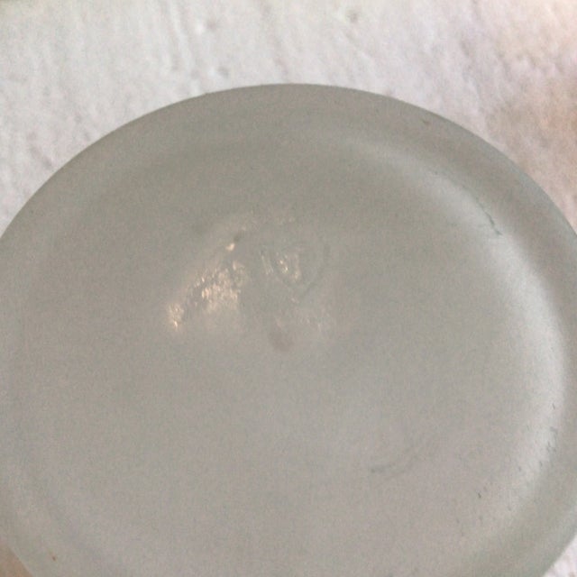 White Vintage Federal Frosted Highball Glasses Embossed With a Cursive Red D- Set of 8 For Sale - Image 8 of 13