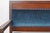 Traditional Mid 20th Century Traditional 114.75 In. Blue Velvet Walnut Settee Bench For Sale - Image 3 of 12