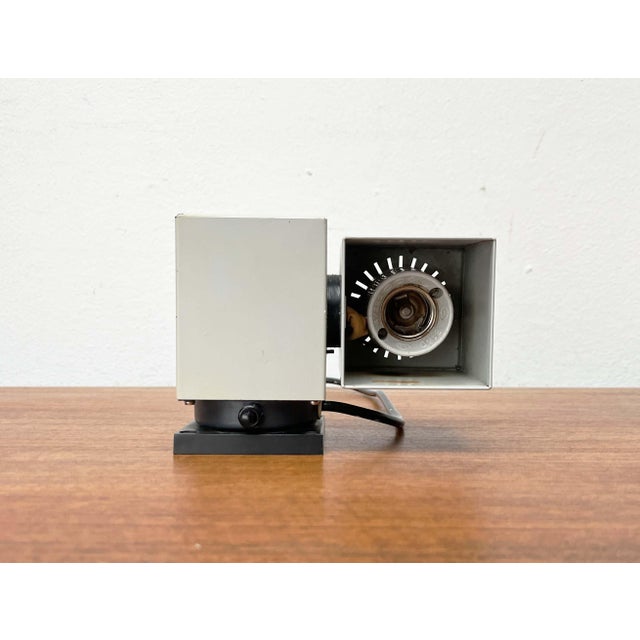 1960s Mid-Century Modern German Space Age Minimalist 6015 Cube Wall Table Lamp from Kaiser, 1960s For Sale - Image 5 of 18