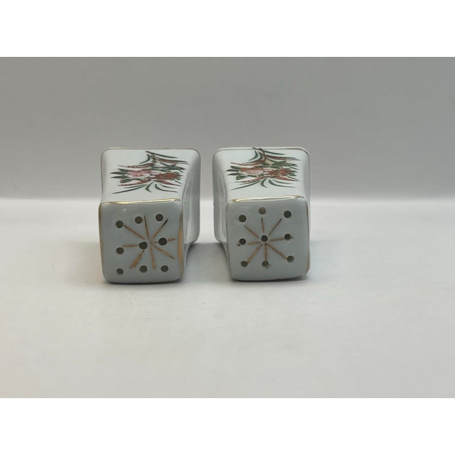 Farmhouse Vintage Floral Salt & Pepper Shakers For Sale - Image 3 of 8