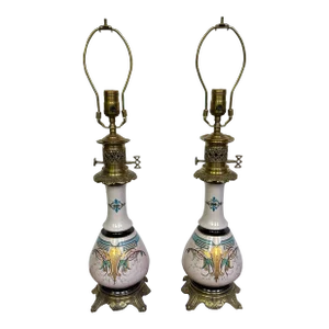 Pair of Mid 19th Century Art Nouveau Lamps