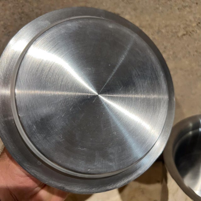 1990s Ralph Lauren Ice Bucket Equestrian Braid Chrome Plates :Polished Steel For Sale - Image 9 of 12