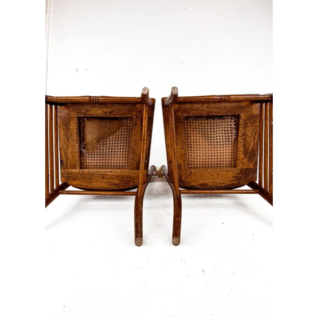 Spindle Back Pressed Chairs - Set of 2 For Sale - Image 13 of 13