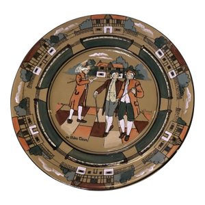 Vintage Buffalo Pottery Deldare Ware Ye Olden Times 9.5" Plate