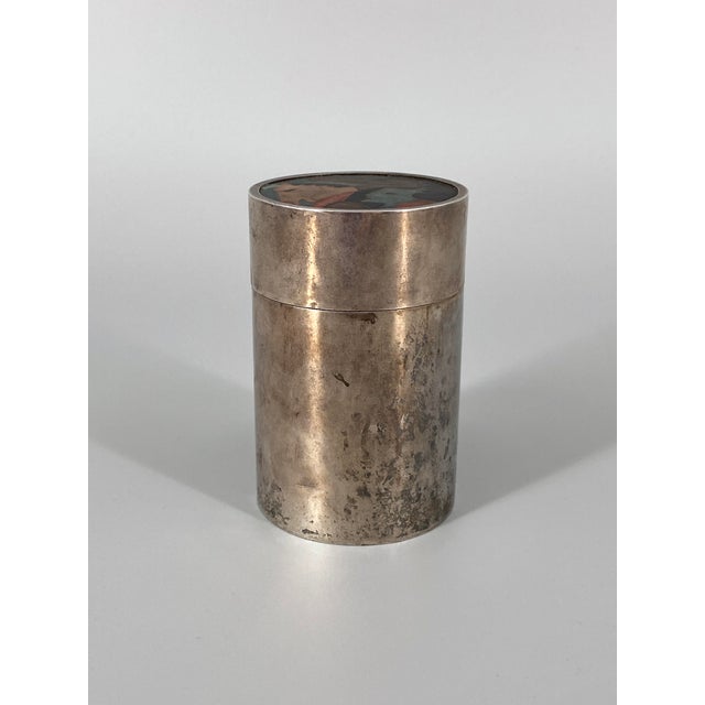 Modern Art Deco Cylindrical Cigarette Case in 835 Silver, 1920s For Sale - Image 3 of 17