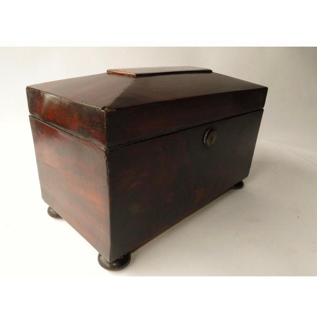 Campaign 19th Century Mahogany Tea Caddy For Sale - Image 3 of 5