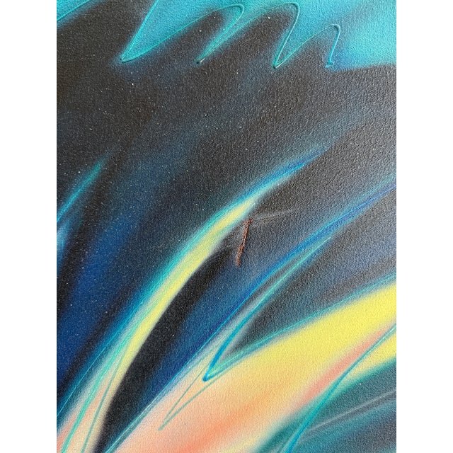 Large "Miami Vice" Style, Aerosol Painted Artwork by Brighman 1984 For Sale - Image 10 of 11
