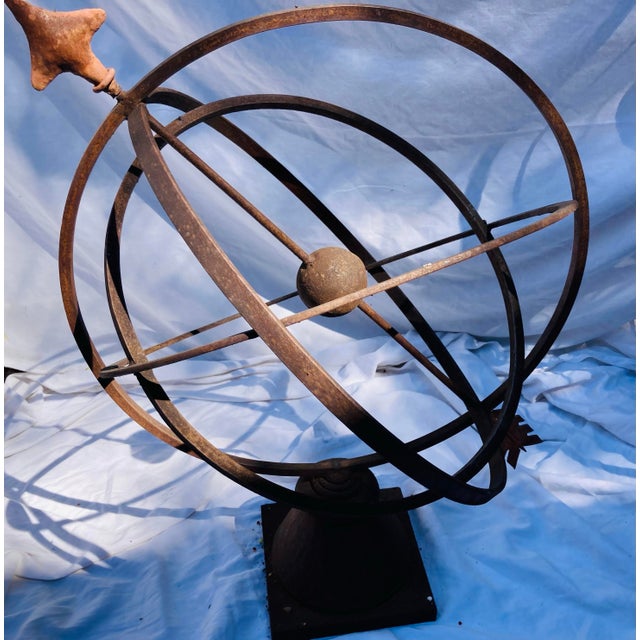 Over scale Large Iron garden Armillary rust finish