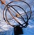 Over scale Large Iron garden Armillary rust finish