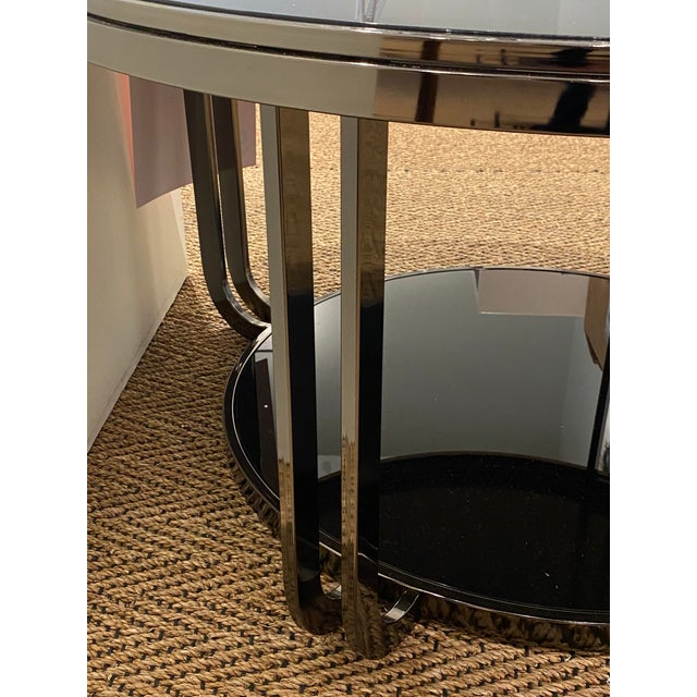 2010s Beautiful Smoked Glass Cocktail Table For Sale - Image 5 of 5