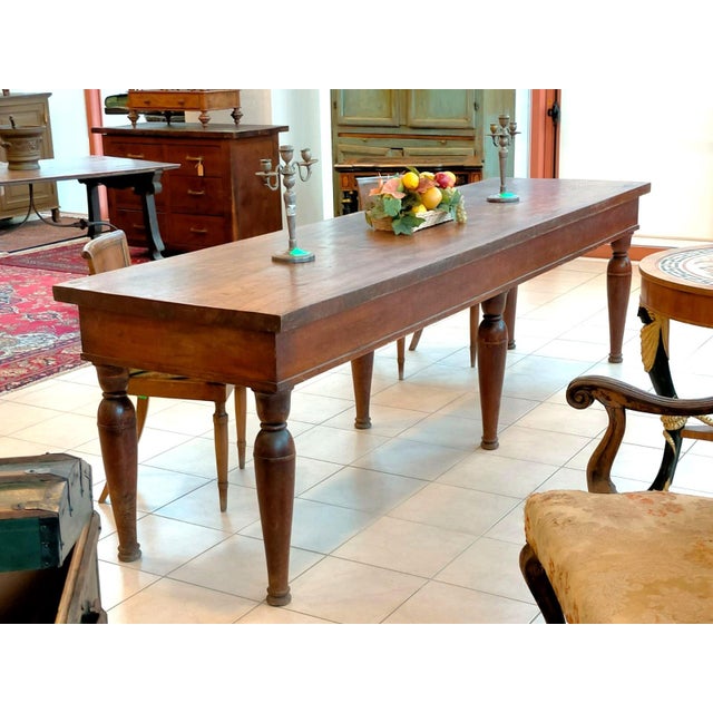 Large Antique 6-Legged Table, Early 1800s For Sale - Image 3 of 6