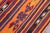 1970s Turkish Ethnic Design Striped Orange Small Kilim Rug For Sale - Image 9 of 13