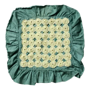 Vintage Yo-Yo Quilt Pillow Cover
