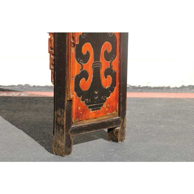 19th Century Antique Chinese Carved Altar Console Table With Everted Ends For Sale - Image 15 of 18