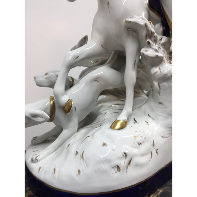 Royal Dux Porcelain Fox Hunting Horse Rider With Hounds For Sale - Image 9 of 14