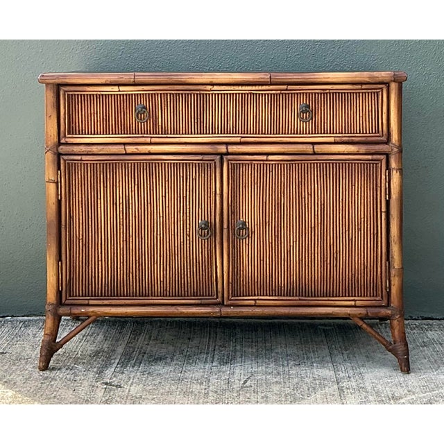 Vintage Baker Milling Road Pencil Reed Sideboard For Sale - Image 9 of 12